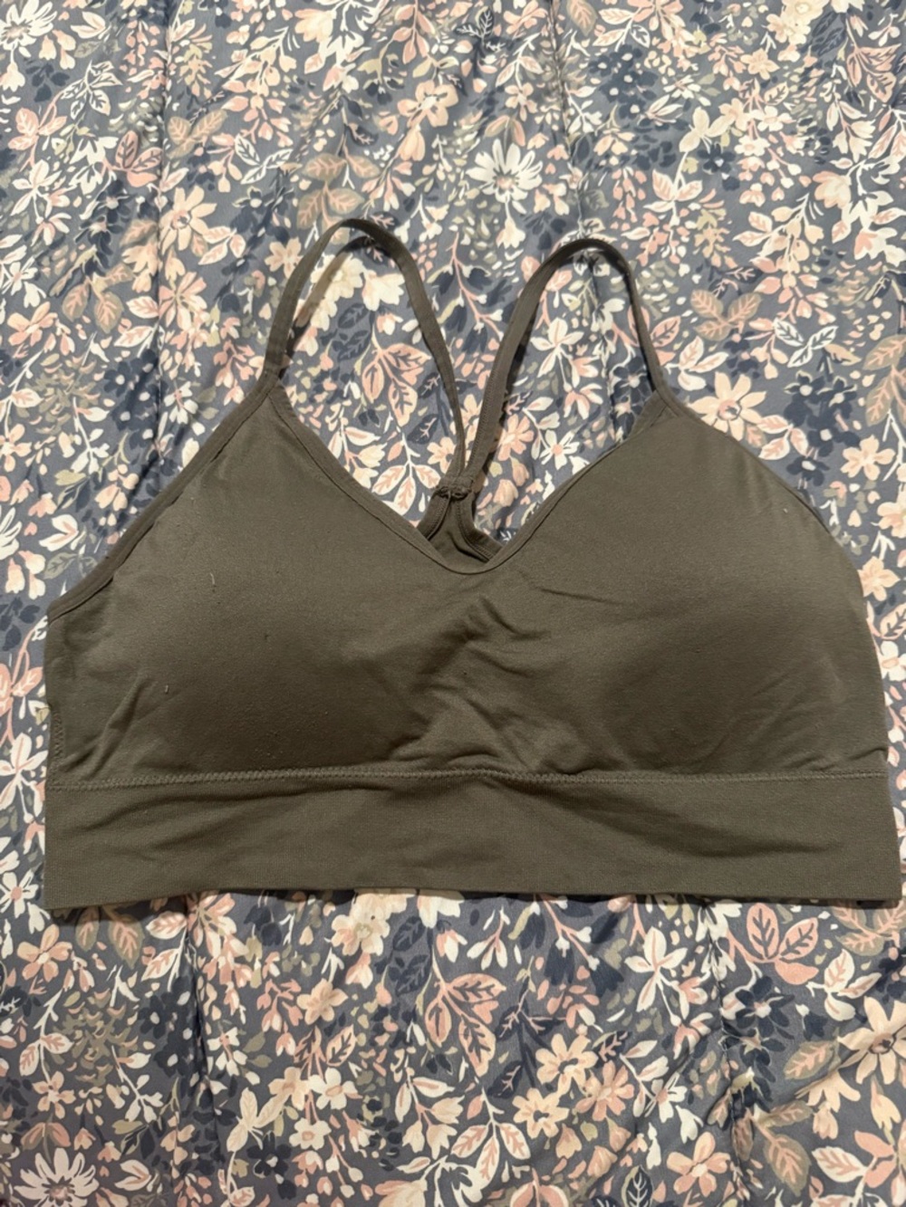 Maurices Olive Green Wireless Sports Bralette
